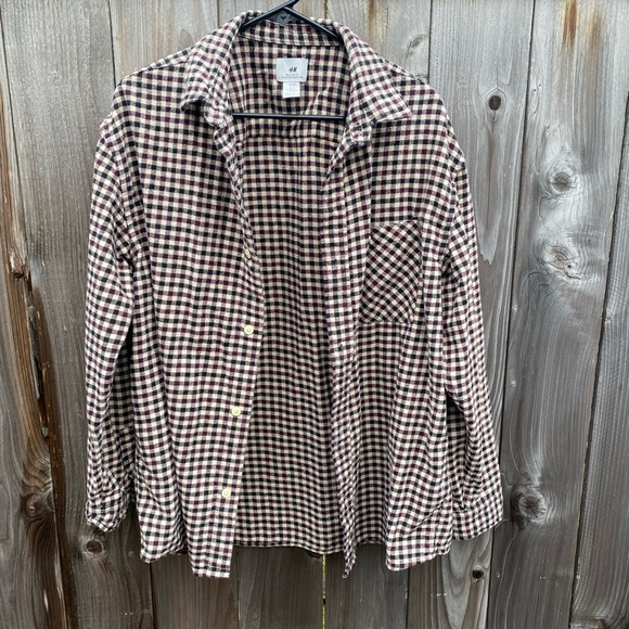 H&M Plaid Flannel Shirt Men’s Size Medium - Picture 1 of 4